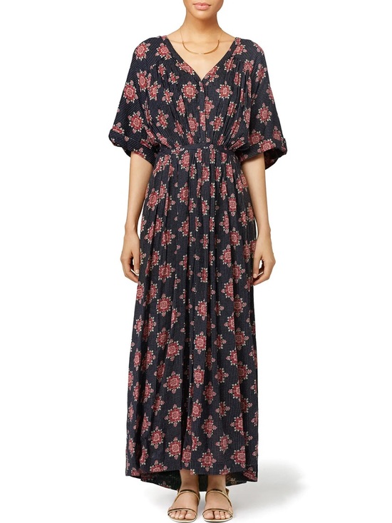 Free People Dresses & Skirts - Free People Oasis Maxi Dress Oversized Midi Dress with Pink Floral Print Large